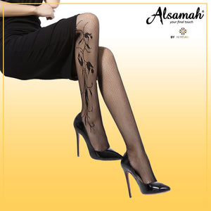 Fashion Fishnet 40 Den, Lamai Style, Reinforced Toe Pantyhose